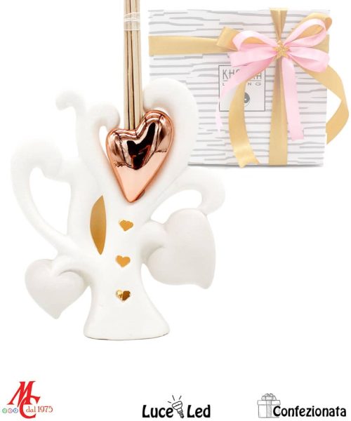 Bomboniera Profumatore Albero della Vita con Cuori - Luce Led