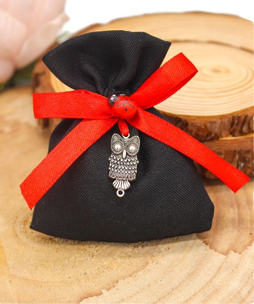 Sacchettino Laurea con Ciondolo Gufo – Elegante e Portafortuna