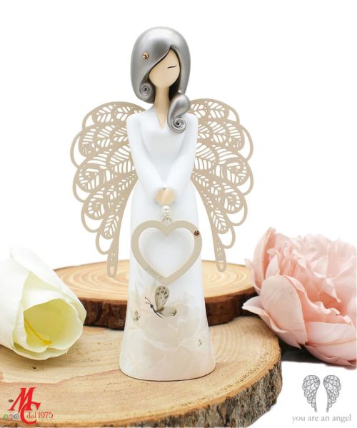 Ciondolo a Forma di Cuore con Farfalle (15,5 cm) - You Are An Angel