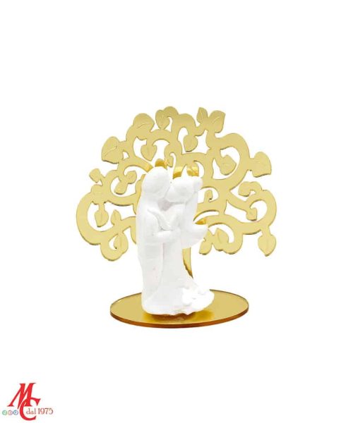 Bomboniera Coppia Sposi - Albero della vita Plex Oro