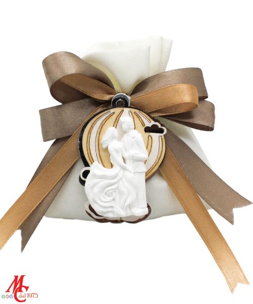 Sacchettino con Applicazione Fondo Mongolfiera con Coppia Stilizzata