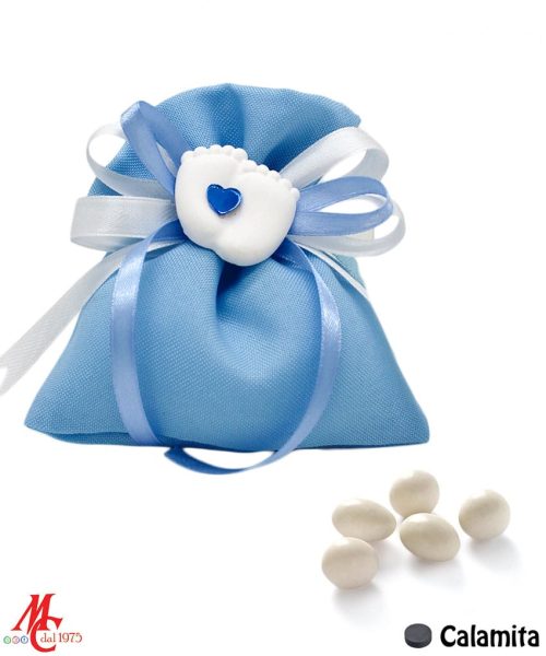 Sacchettino - Magnete Piedini e Cuore Celeste