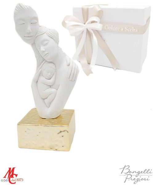 Bomboniere Battesimo / Matrimonio - Coppia con Bambino - Base Oro