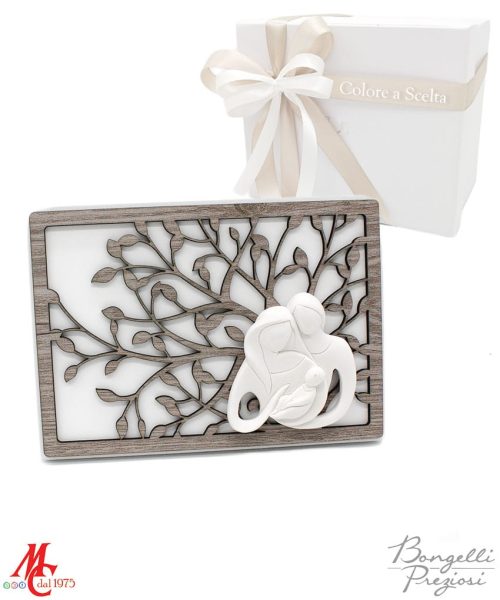 Bomboniere - Quadretto Stilizzato Famiglia con Bambino - Albero della Vita