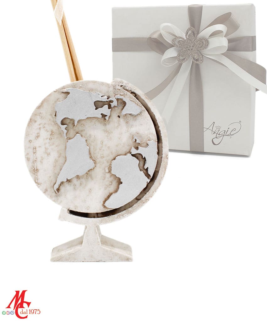 Bomboniera Profumatore Mappamondo - Argento
