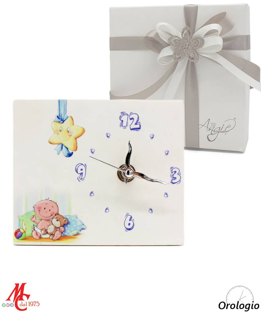 Bomboniera Orologio Bimbo/a con Stellina in Forex