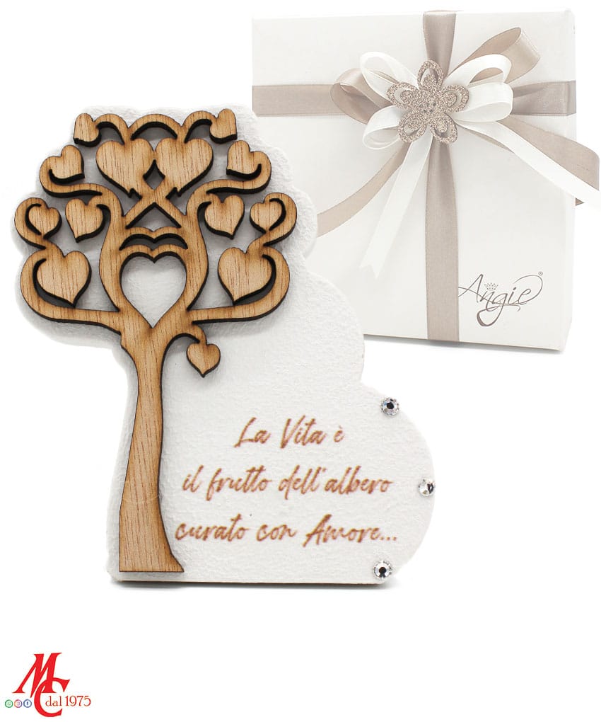 Bomboniera Albero della Vita: "la Vita è il frutto dell'Albero curato con Amore"