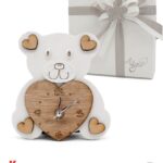 Bomboniera Orologio Orsetto - Polvere di Marmo e Legno