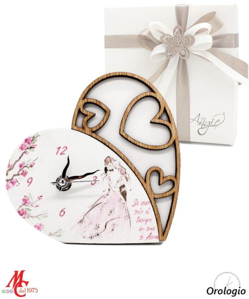 Bomboniera Matrimonio Orologio - Cuore Sposi