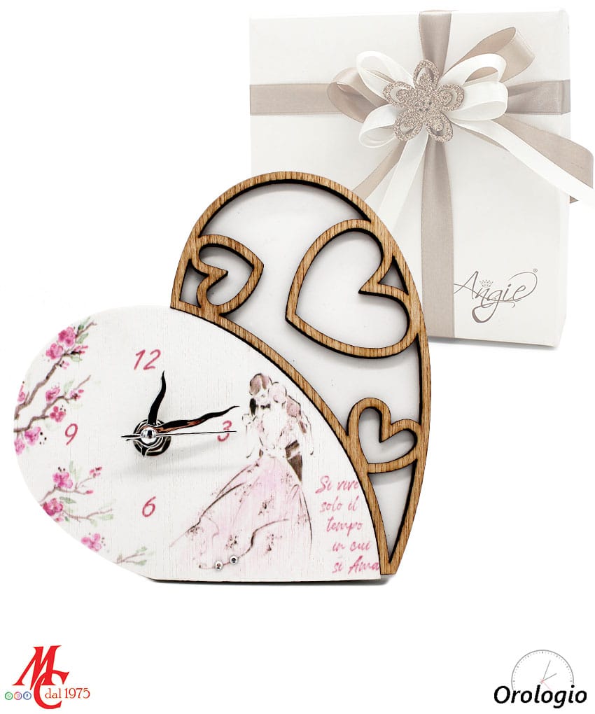 Bomboniera Matrimonio Orologio - Cuore Sposi