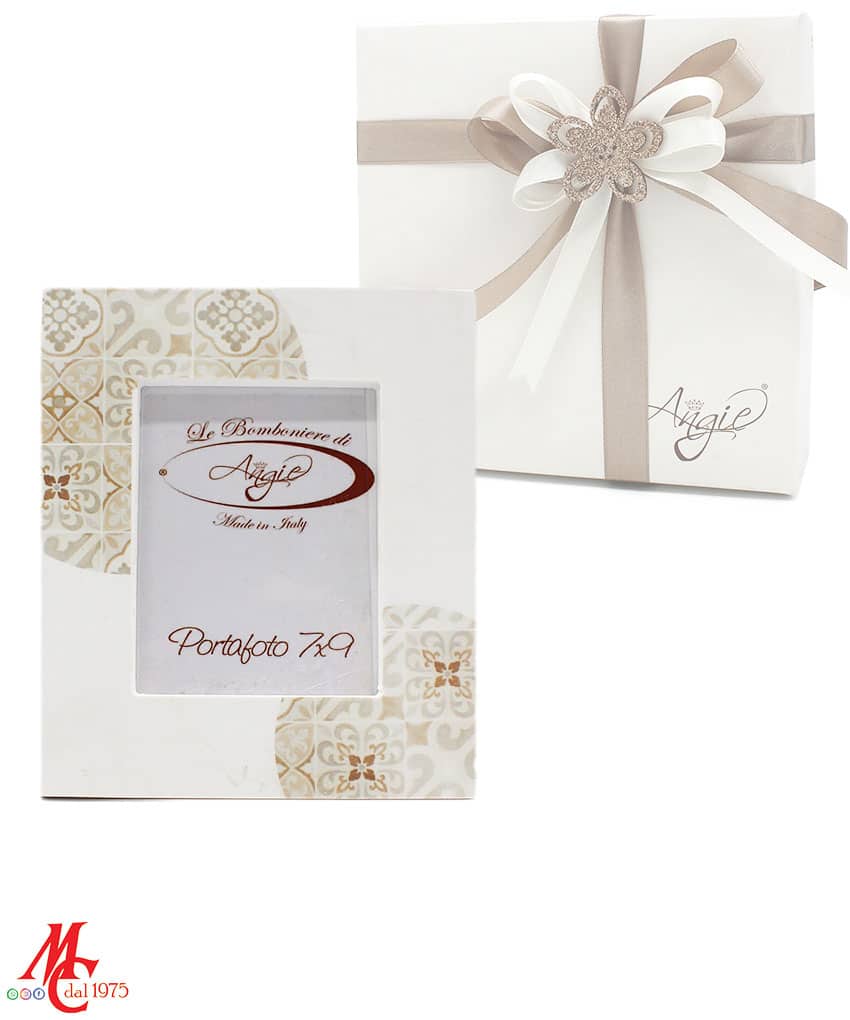 Bomboniera Portafoto tema Maioliche