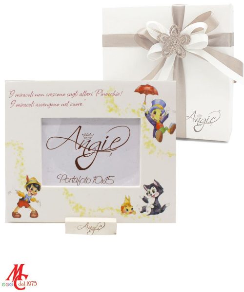 Bomboniera Portafoto tema Pinocchio – I miracoli avvengono nel cuore