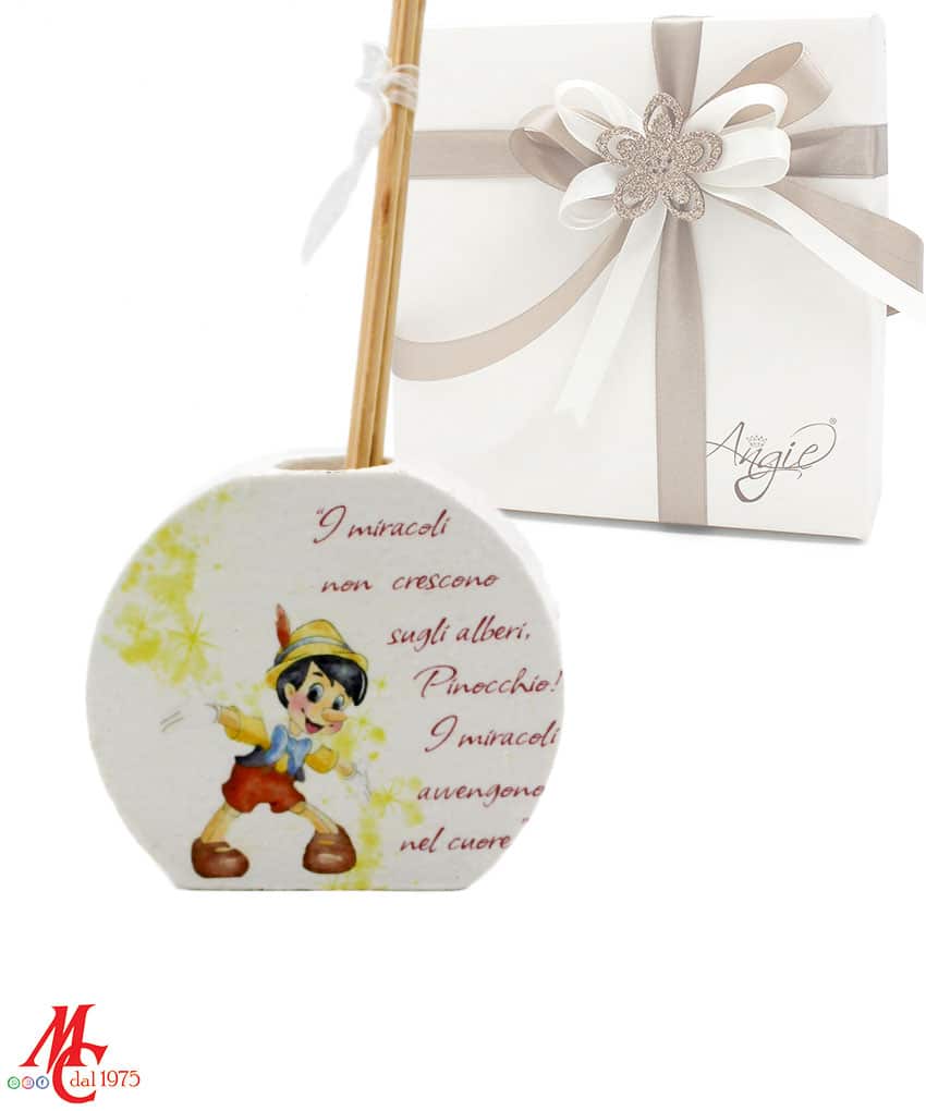 Bomboniera Profumatore Pinocchio Tondo