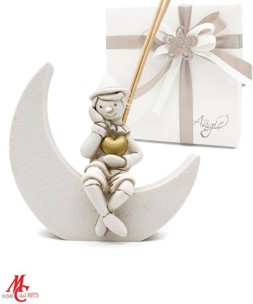 Bomboniera Profumatore Pinocchio Seduto su Luna