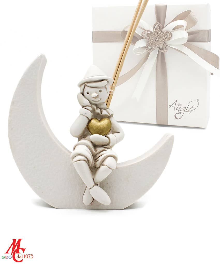 Bomboniera Profumatore Pinocchio Seduto su Luna