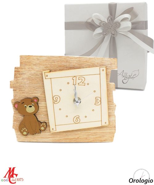 Bomboniera Linea Tobia Orologio con Orsetto