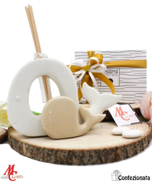 Bomboniera Battesimo -  Profumatore Balena