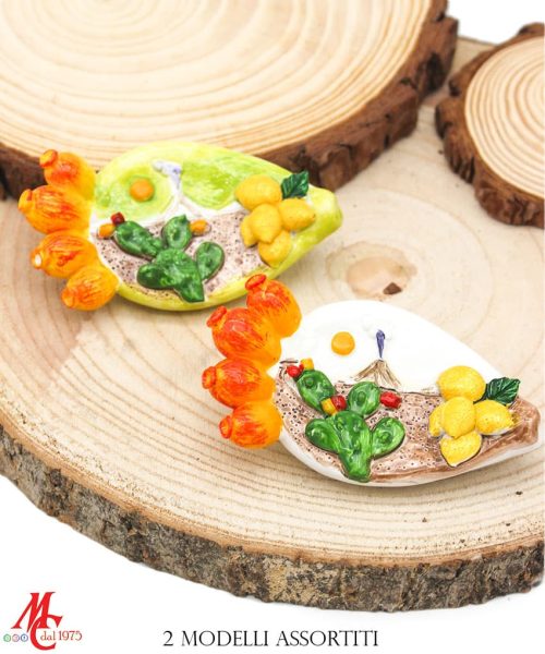 Bomboniera Pala di Fico con Decorazione Paesaggio