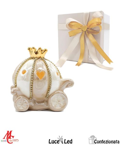 Carrozza Madreperla Corona Oro - Luce Led