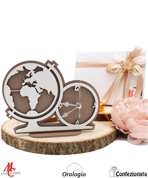 BOMBONIERE TEMA VIAGGIO Economiche - Orologio Mappamondo