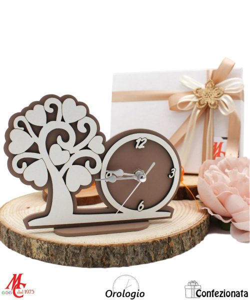 Bomboniere Economiche ed Utili - Orologio in Legno con Albero della Vita