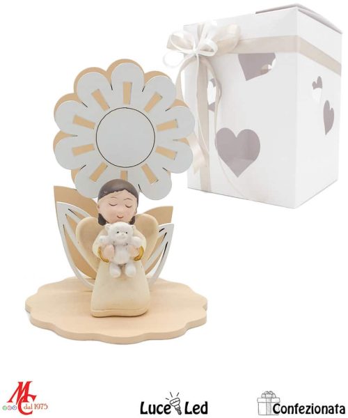 Bomboniera – Fiore con Angioletto - Luce Led