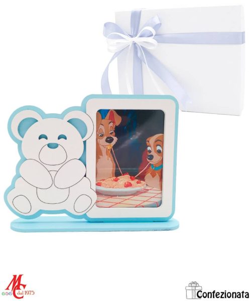 Bomboniera – Portafoto Orsetto Celeste