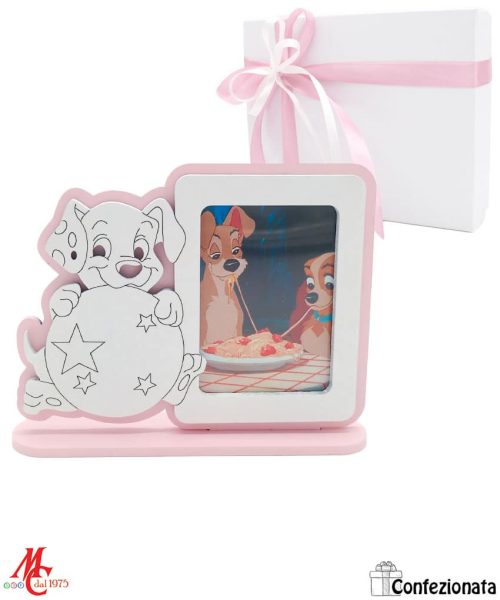 Bomboniera – Portafoto Cagnolino Rosa