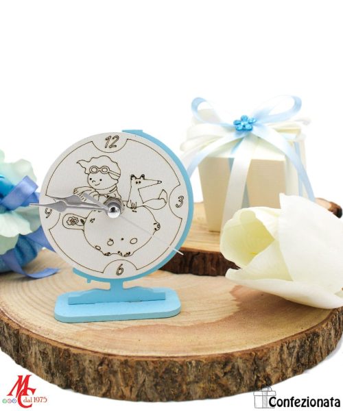 Bomboniera Orologio Piccolo Principe Celeste - Completa di Confezione