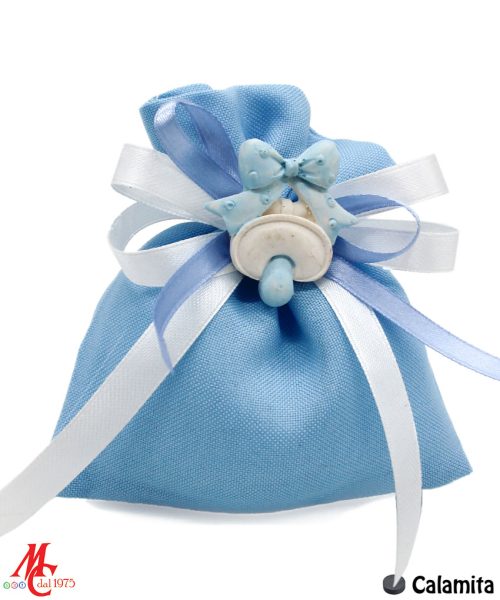 Sacchettino con Applicazione Magnete Ciuccio Celeste