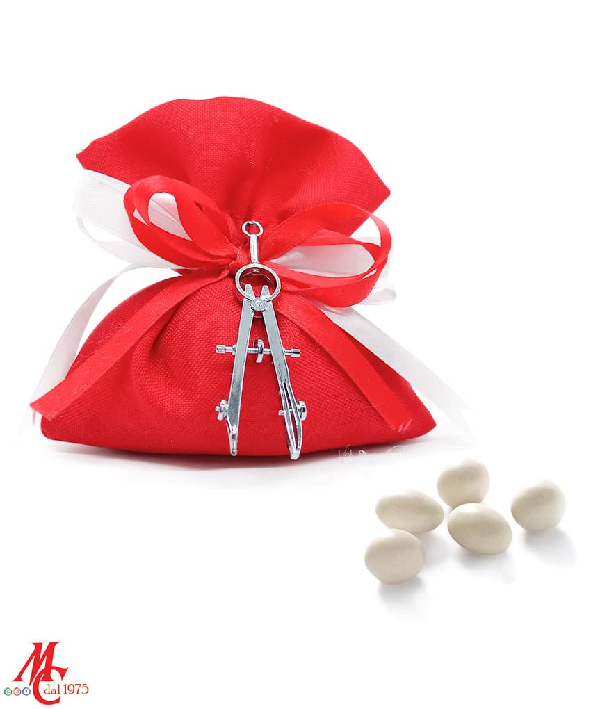 Bomboniera Lauree in materie scientifiche come Matematica e Ingegneria - Compasso Mini