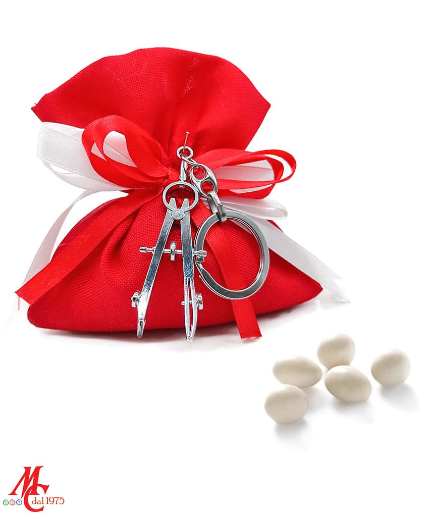 Bomboniera Lauree in materie scientifiche come Matematica e Ingegneria - Compasso