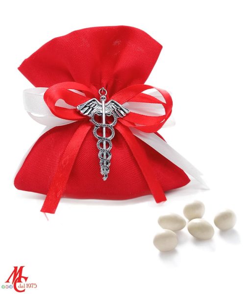 Bomboniera Laurea in Farmacologia o Medicina - Caduceo Moderno