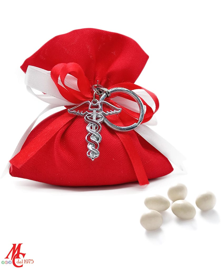 Bomboniera Laurea Medicina o Farmacologia - Caduceo Traforo