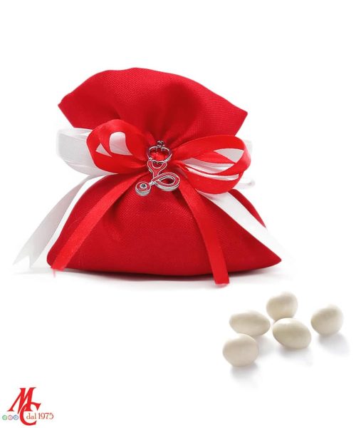 Bomboniera Laurea in Medicina o Infermieristica - Stetoscopio Piccolo Rosso