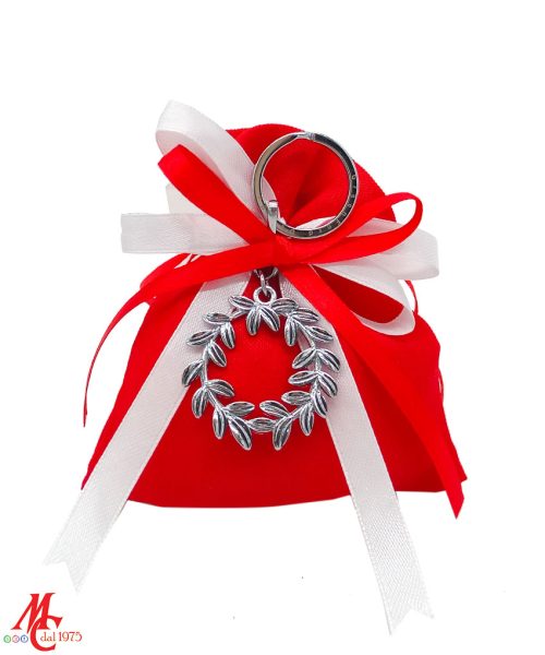 Bomboniera / Bustina Ciondolo Corona di Alloro per Laurea