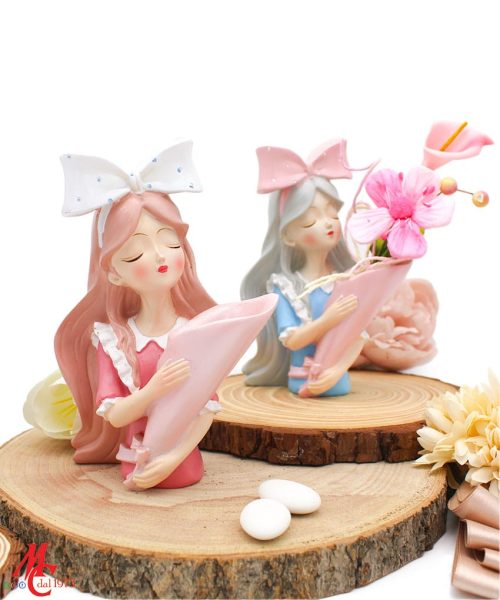 Bomboniera Vaso Girl in Resina - 2 Assortiti