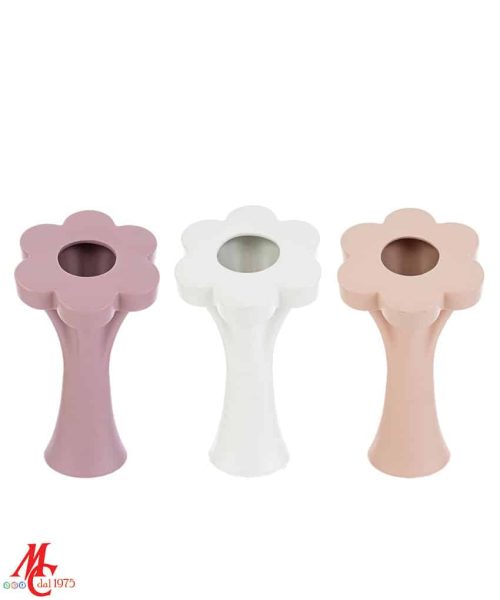 Bomboniera Vaso Fiore in Ceramica - 3 Colori Assortiti
