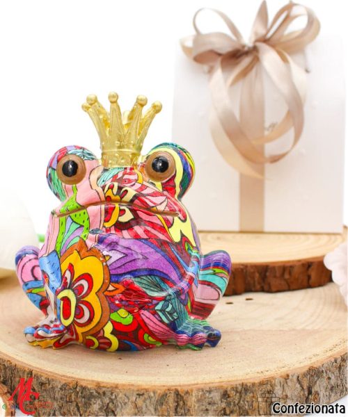 Bomboniera Salvadanaio Rana in Stile Pop-Art - Completa di Confezione