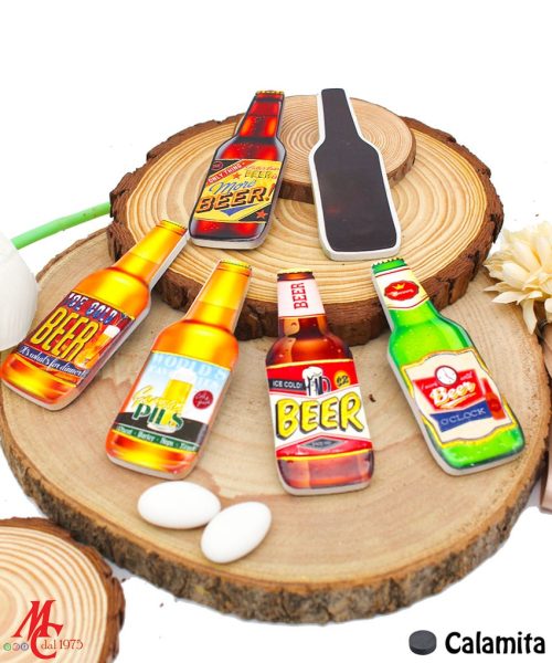 Bomboniera / Bustina Calamita in Ceramica a Forma di Birretta - 6 Assortite