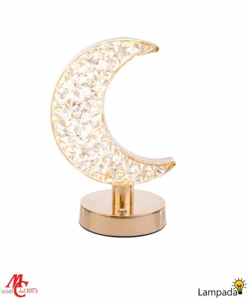 Bomboniera Lampada a Forma di Luna Touch USB Luce Multicolore