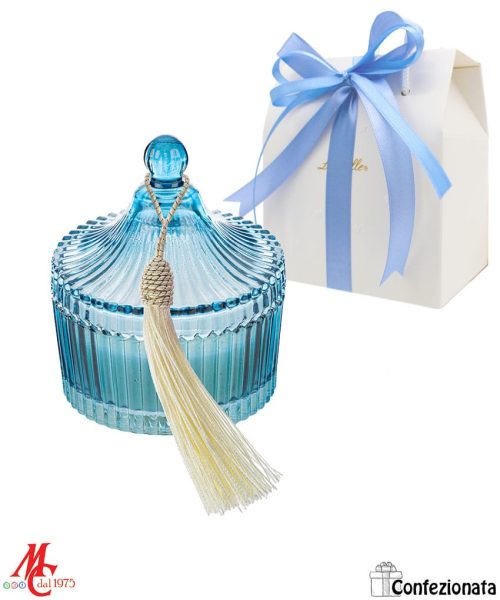 Bomboniera Candela Profumata Ocean & Muschio Bianco - Completa di Confezione