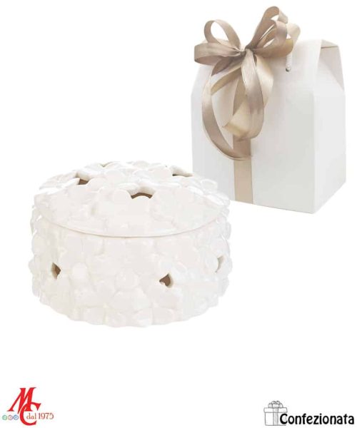 Bomboniera Scatola Fiori Porcellana - Completa di Confezione