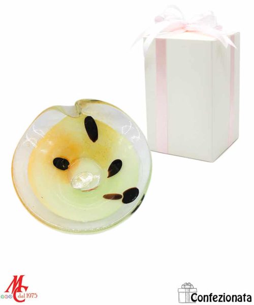 Bomboniera Svuota-tasche Murano - Beige e Nero