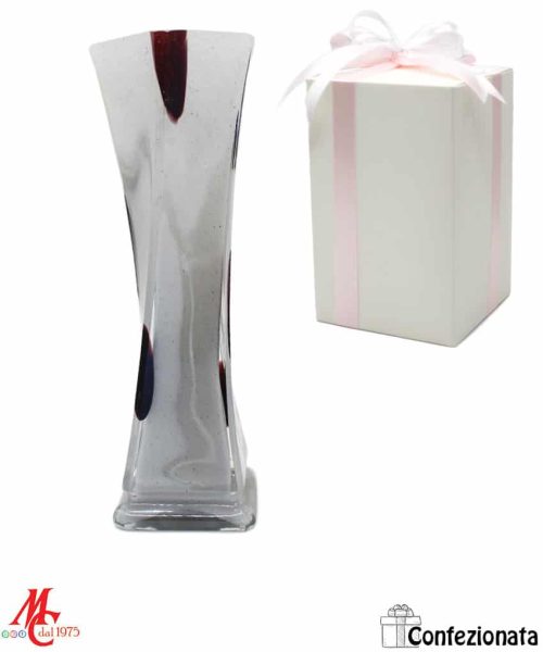 Bomboniera Confezionata - Vasetto Quadro Murano - Grigio
