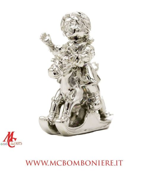 Bomboniera Cavallino a dondolo - Argentato