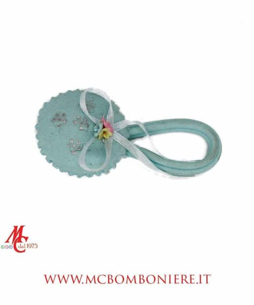 Bustina nascita Sonaglino in pasta di sale celeste