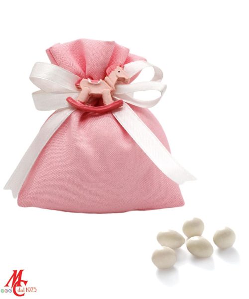 Bustina Sacchettino Mini Cavalo a dondolo - Rosa