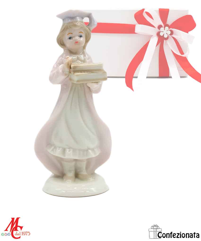 Bomboniera Completa di Confezione - Laureata Porcellana