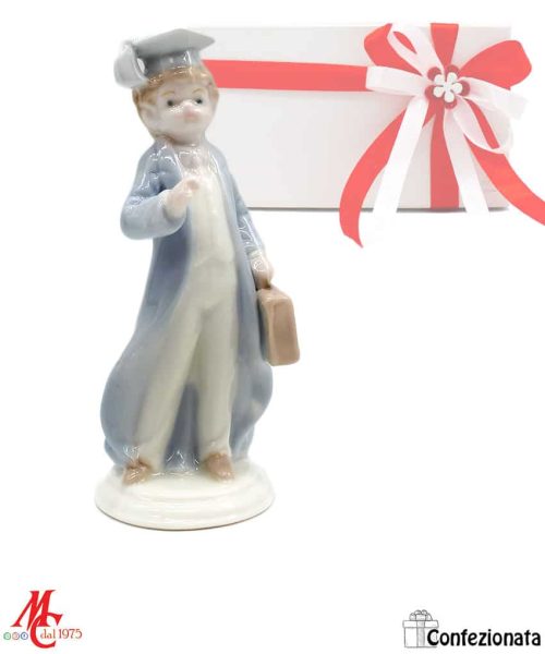 Bomboniera completa di confezione - Laureato Porcellana